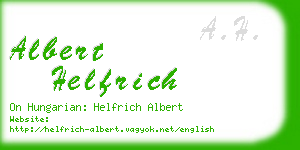 albert helfrich business card